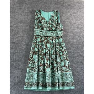 Vintage-Inspired NorthStyle Fit & Flare Dress Size 10 Mid 2000s Bohemian Print